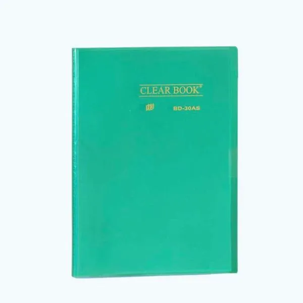 Pasta Catalogo Clear Book A4 Com 30 Folhas - Yes - Verde