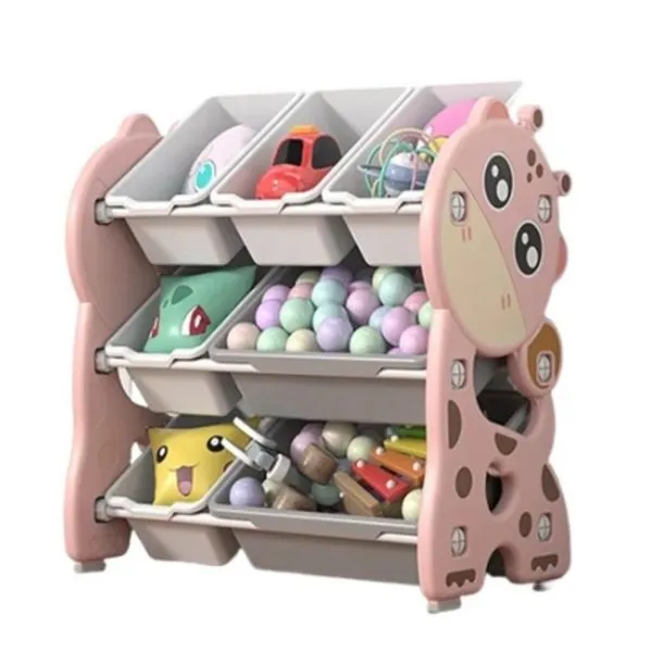 Organizador Infantil de Brinquedos Girafinha com 7 Caixas Plásticas Removíveis Multiuso Rosa Organizador Infantil de Brinquedos Girafinha 7 Caixas Removíveis Rosa