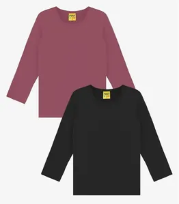 Kit 2 Camisetas Menina Manga Longa Térmica Rovi Kids 14