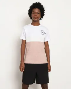 Camiseta Juvenil Manga Curta Recortes Frontal Branca 14