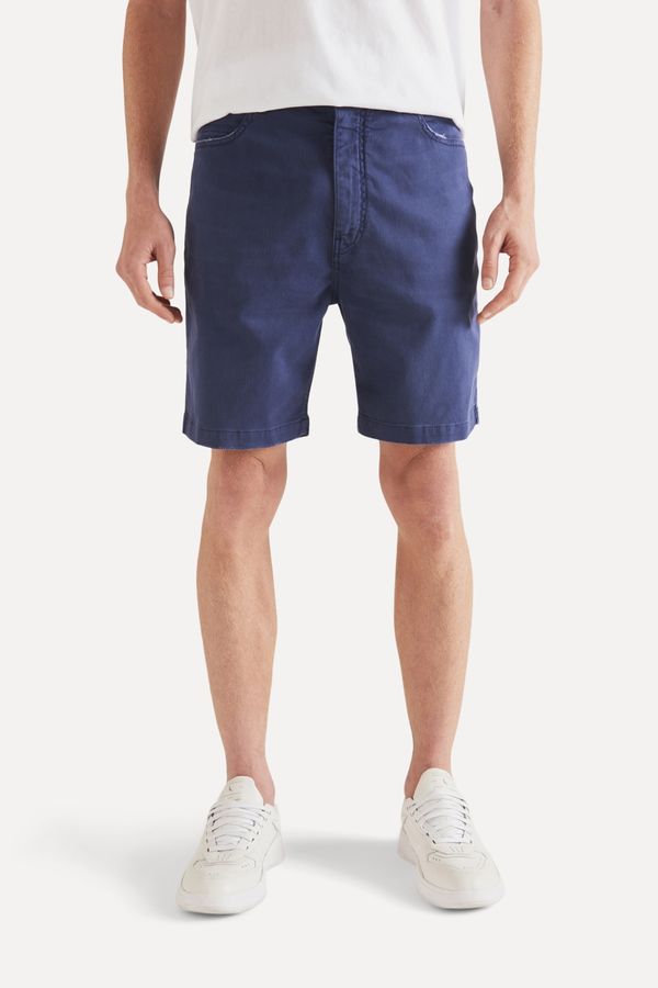 Bermuda Jeans Moletom Color Azul Escuro - 38