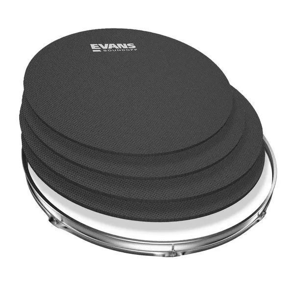 Kit Silenciador para Bateria Soundoff SO-2346 Redução de 95% do Volume Preto Evans Kit Silenciador para Bateria Soundoff SO-2346 95% Volume Preto Evans