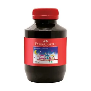 Tinta Guache Faber-Castell Preto 250ml TINTA GUACHE FABER CASTELL PRETO 250ML