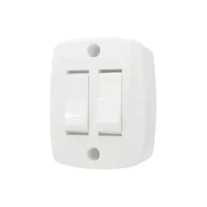 Interruptor Duplo Simples De Sobrepor Ilumi 6A 250V 16562 Branco (MP)