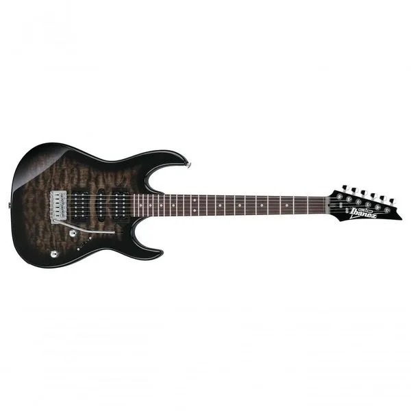 Guitarra Elétrica RG GIO GRX70QA-TKS 6 Cordas Quilted Maple Art Grain Transparent Black Sunburst Ibanez Guitarra Elétrica RG GIO GRX70QA-TKS 6 Cordas Transparent Black Sunburst Ibanez