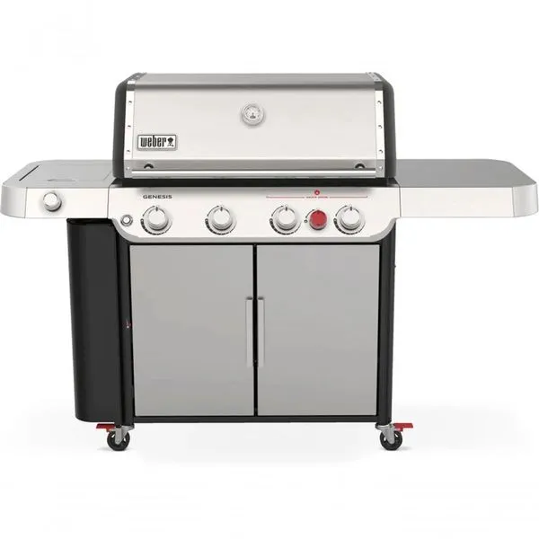Churrasqueira a Gás Genesis S-435 em Aço Inox com Acendimento Rápido e Controle de Temperatura Weber Churrasqueira a Gás Genesis S-435 Aço Inox Acendimento Rápido Weber
