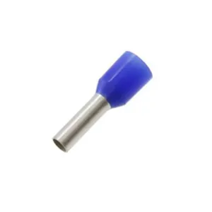 Terminal Ilhós Pré-Isolado Simples Para Cabo 2,5Mm² Azul 100 Peças