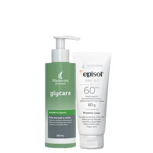 Kit Cuidados da Pele Mantecorp- Sabonete Líquido Facial 150ml + Protetor Solar Facial Fps 60 60g Kit