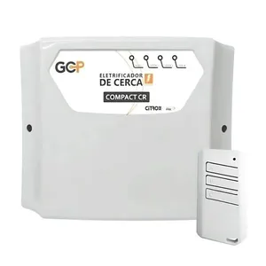 Central de Cerca Elétrica Compact CR Cx7802 com Saída de Alta Tensão 10.000V e Dois Setores de Alarme Preto GCP Central de Cerca Elétrica Compact CR Cx7802 com Saída de Alta Tensão 10.000V Preto GCP