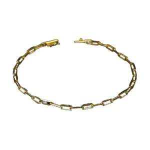Pulseira 3mm Tijolinho De Quina Banhado