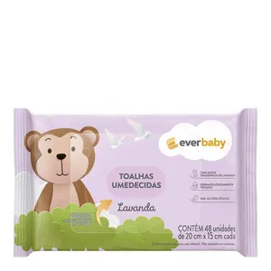 Toalhas Umedecidas Ever Baby Lavanda 48 Unidades