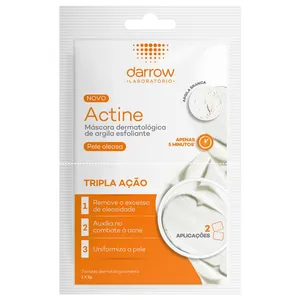 Máscara Facial Actine Esfoliante com Argila Branca Pele Oleosa 2 unidades de 5g