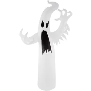 Enfeite Halloween Inflável Gigante Quintal e Jardim Arvore Fantasma Assombração 2,40 Metros Para Área Externa Bivolt -
