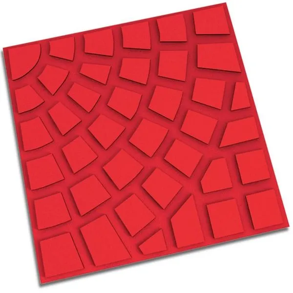 Piso Firenze Vermelho 30,4x30,4cm Amarrado com 5 Peças 0,46m2 para Áreas Internas e Externas Artesanal Piso Firenze Vermelho 30,4x30,4cm Amarrado com 5 Peças 0,46m2 Artesanal