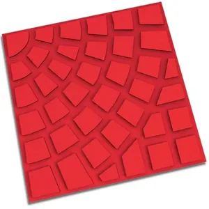 Piso Firenze Vermelho 30,4x30,4cm Amarrado com 5 Peças 0,46m2 para Áreas Internas e Externas Artesanal Piso Firenze Vermelho 30,4x30,4cm Amarrado com 5 Peças 0,46m2 Artesanal