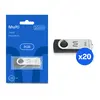 Combo 20 unidades do Pen Drive Twist 8GB USB Leitura 10MB/s e Gravação 3MB/s Preto Multilaser- PD5871K PD5871K