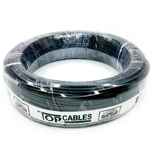 Cabo Elétrico 6mm Peça Com 50 Metros Top Cables Preto (MP)