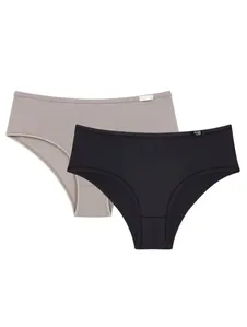 Kit de Calcinhas Midi Classic 02 - 2 und PRETO/MINK G