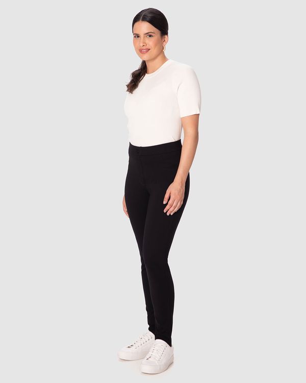 Calça Legging Feminina Montaria Em Malha Interlock Preto - GG