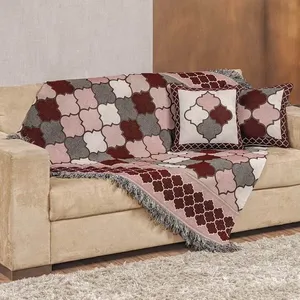 Kit Xale Decorativo Turin Jacquard Estampado 3 Peças - Marrocos Compose