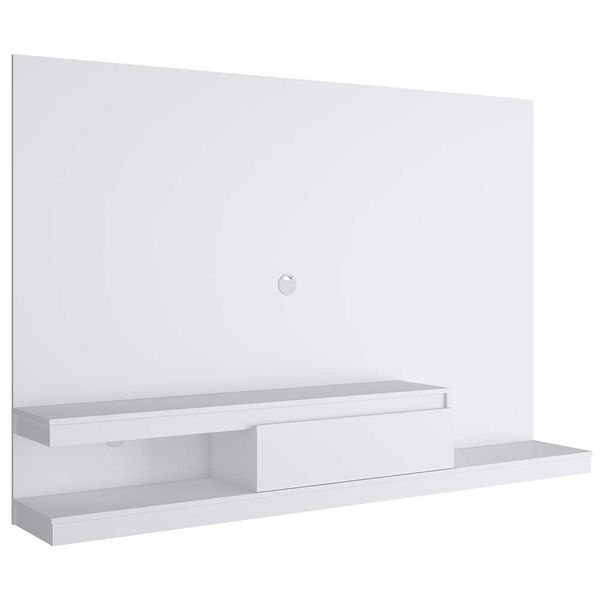 Painel Home De TV 60 Polegadas Com Gaveta Em MDP 134,4cm Quiditá Branco