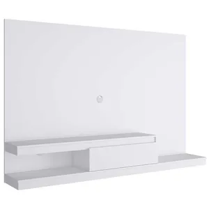 Painel Home De TV 60 Polegadas Com Gaveta Em MDP 134,4cm Quiditá Branco