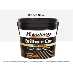 Tinta Acrílica Standard Semibrilho 15L Brilho E Cor Hidrotintas Branco Neve (MP)