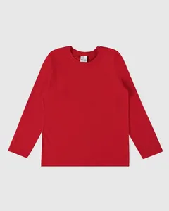 Camiseta Infantil Menino Decote Redondo Manga Longa Em Algodão Malwee Kids Vermelho - 14