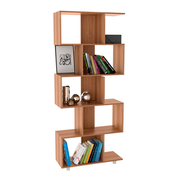 Estante Livreiro em MDP, 5 Nichos - Office Plus Castanho