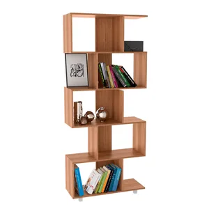 Estante Livreiro em MDP, 5 Nichos - Office Plus Castanho