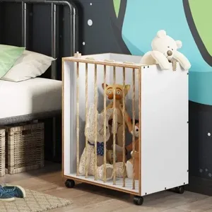 Organizador Multiuso com Rodizios e Sisal Cordel Branco