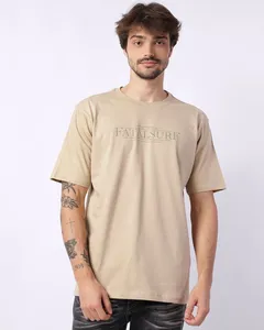Camiseta Masculina Fatal Algodão Estampa Manga Curta Bege GG