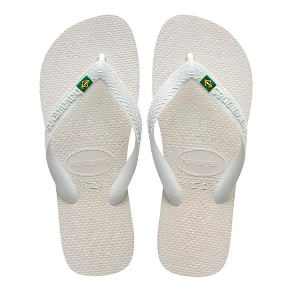 Sandália Havaianas Brasil Branco Tamanho 43/44 1 Par