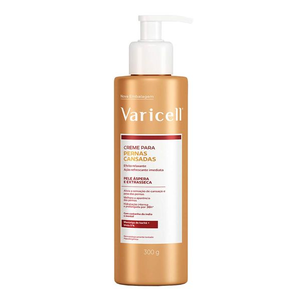 Creme Varicell para Varizes, Dores e Pernas Cansadas Pele Extrasseca 300g