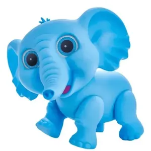 Brinquedo de Vinil Baby Safari Elefantinho Animal Colecionável Estimula Criatividade Cinza Safari Brinquedo de Vinil Baby Safari Elefantinho Animal Colecionável Cinza Safari