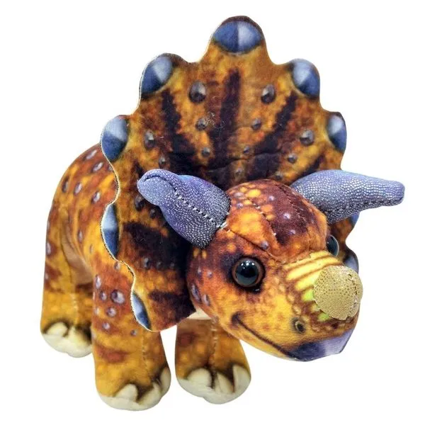 Dinossauro Triceratops Pelúcia com 21 cm Comp. Fofinho Hipoalergênico Verde Fizzytoys Pelúcia de Dinossauro Triceratops com 21 cm Comp. Hipoalergênico Verde Fizzytoys
