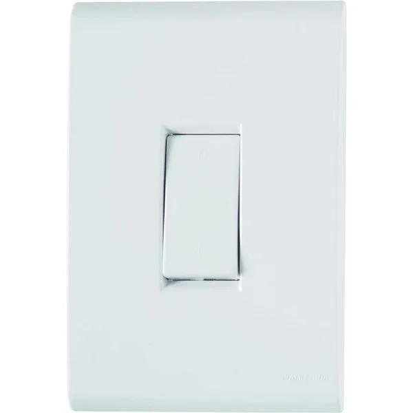 Interruptor Embutir LIZ1 Tecla Bipolar Vertical 4x2" com Espelho Branco - Tramontina Eletrik