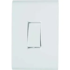 Interruptor Embutir LIZ1 Tecla Bipolar Vertical 4x2" com Espelho Branco - Tramontina Eletrik