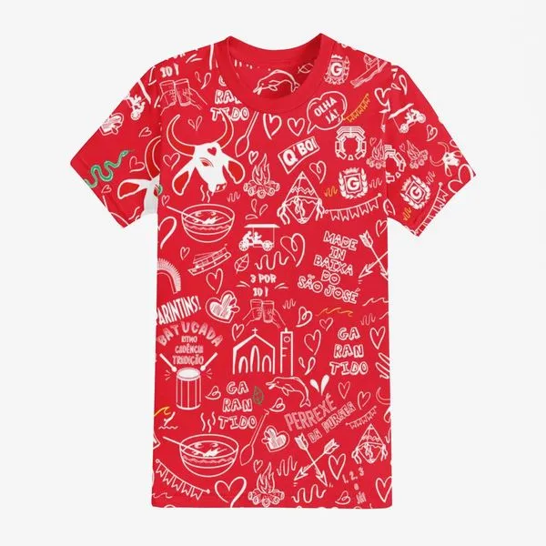 Camisa Gibi Q'Boi Garantido Vermelho G (MP)