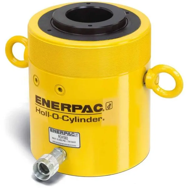 Cilindro Hidráulico Simples Ação Haste Vazada 60tf Curso 152mm RCH606 ENERPAC