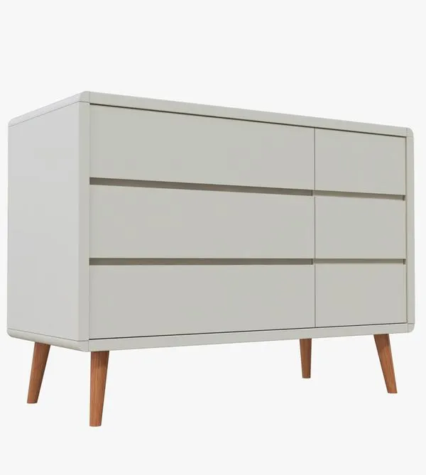 Cômoda Sonhos Up com Porta New Areia/Madeira