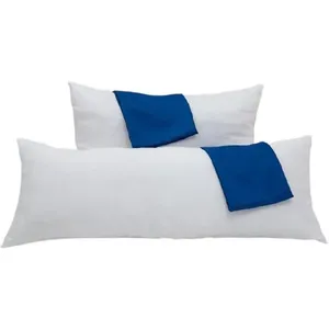 Kit Travesseiro Infantil 45x65cm e Body Pillow 35x90cm com Fronhas Micro Percal 200 Fios Azul Home&Cia Kit Travesseiro Infantil 45x65cm e Body Pillow 35x90cm com Fronhas Azul Home&Cia