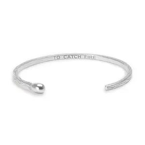 Bracelete Cuff Fósforo de Prata 925 Prata Ajustável
