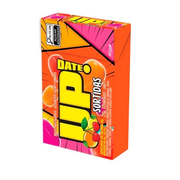 Bala Confeito Mastigável Up Date! Sabor Frutas 25g 4149 - Up