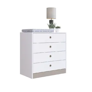 Cômoda 4 Gavetas Amore Meu Fofinho Art In Móveis Branco