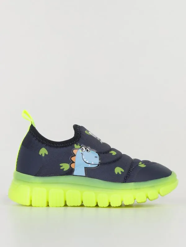 Tênis Dino Led Infantil Para Menino - MARINHO/VERDE 24