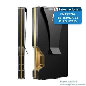 Carteira De Metal Furid Com Bloqueio RFID Preto A-MBI