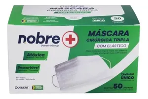 Máscara Cirurgica Tripla Camada Proteção Descartável 50un Unico
