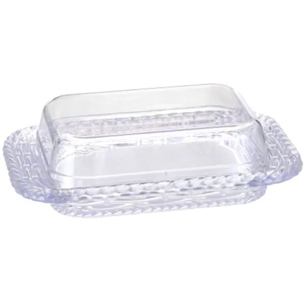 Manteigueira De Acrílico com Detalhes Trançado Cristal - KEITA