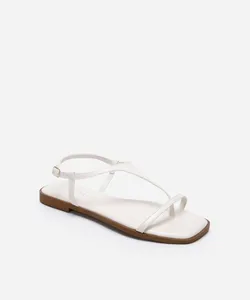 rasteirinha bico quadrado tiras finas oneself off white 37